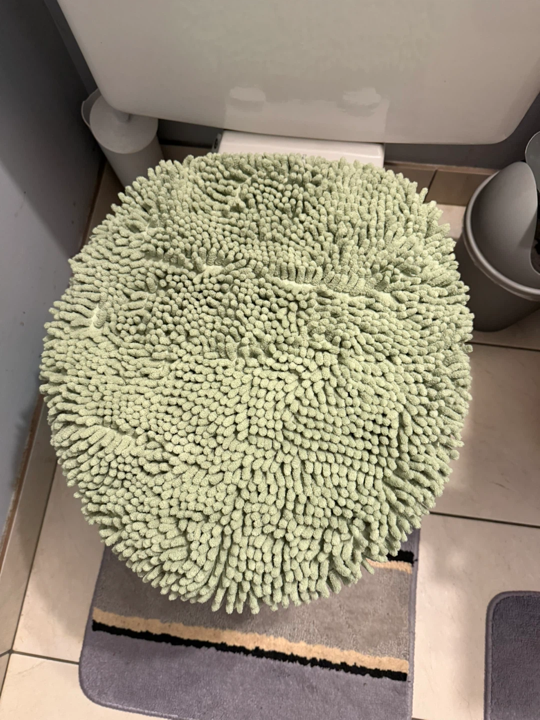 🔥 CHENILLE SHAGGY TOILET SEAT COVER – SOFT, WASHABLE & COMFY!