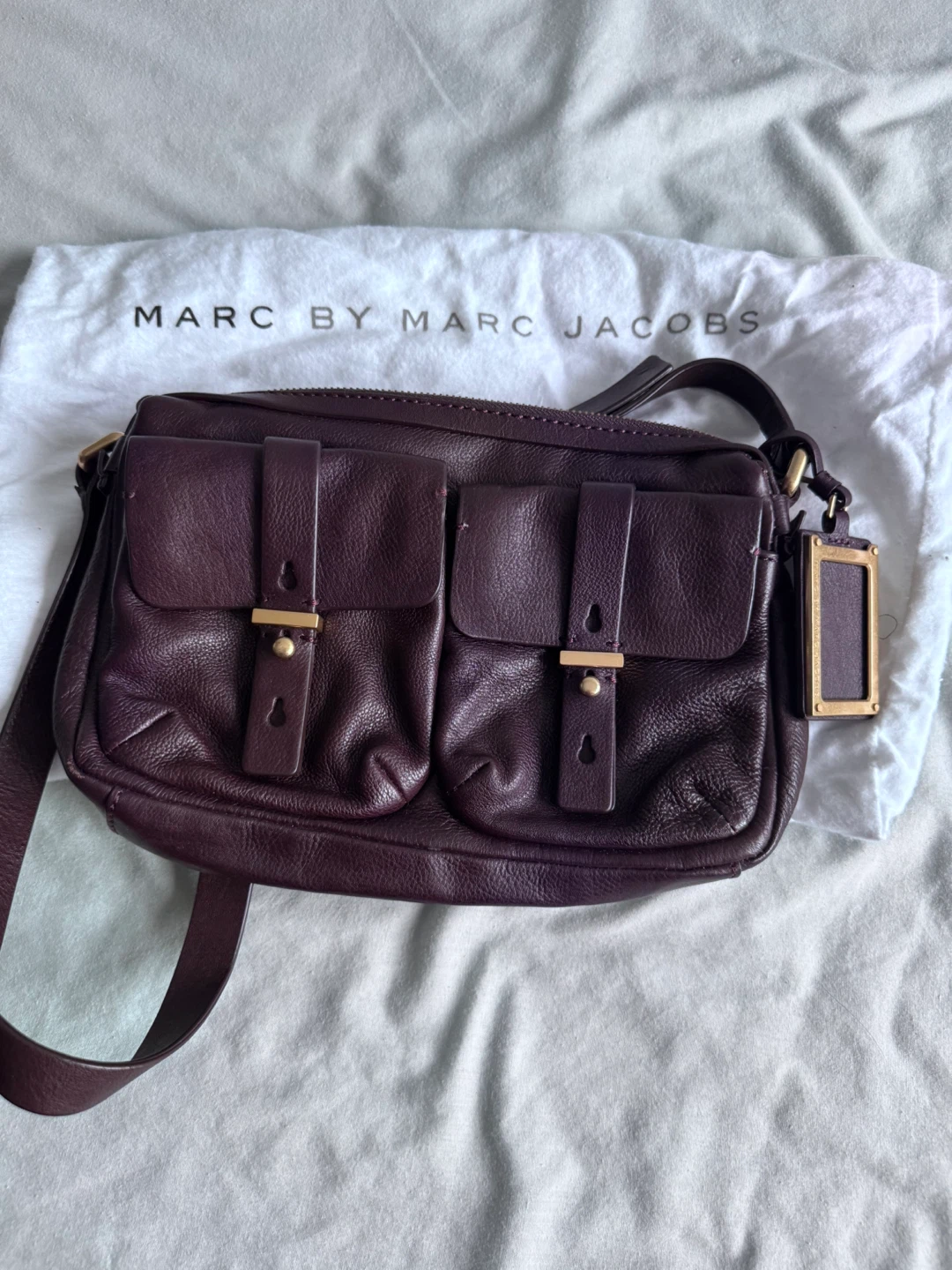 Marc by Marc Jacobs Burgundy Leather Crossbody Bag