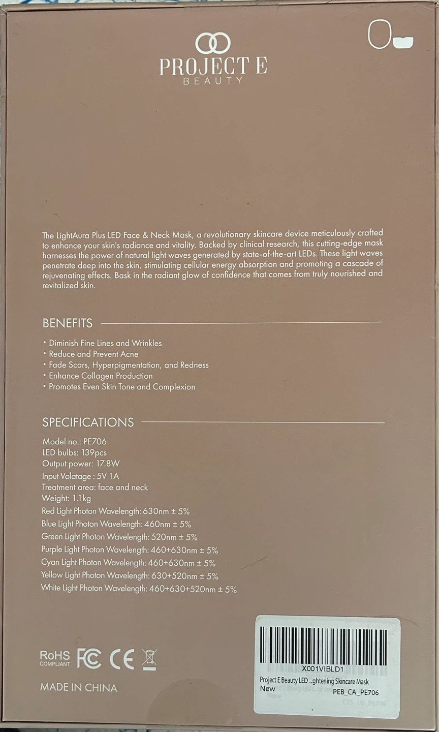Project E Beauty LightAura Plus LED Face & Neck Mask