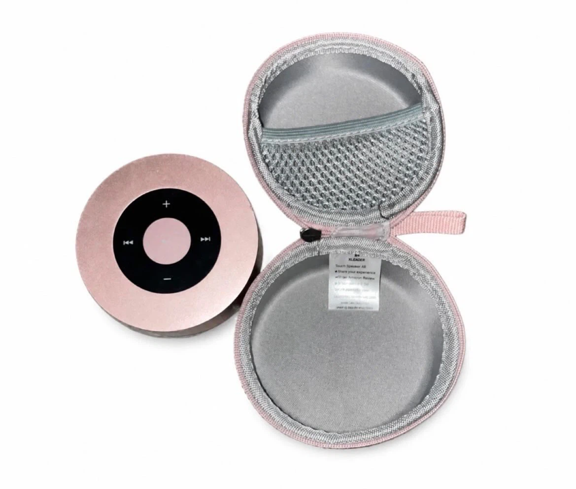 Rose Gold Portable Bluetooth Speaker with Carrying Case