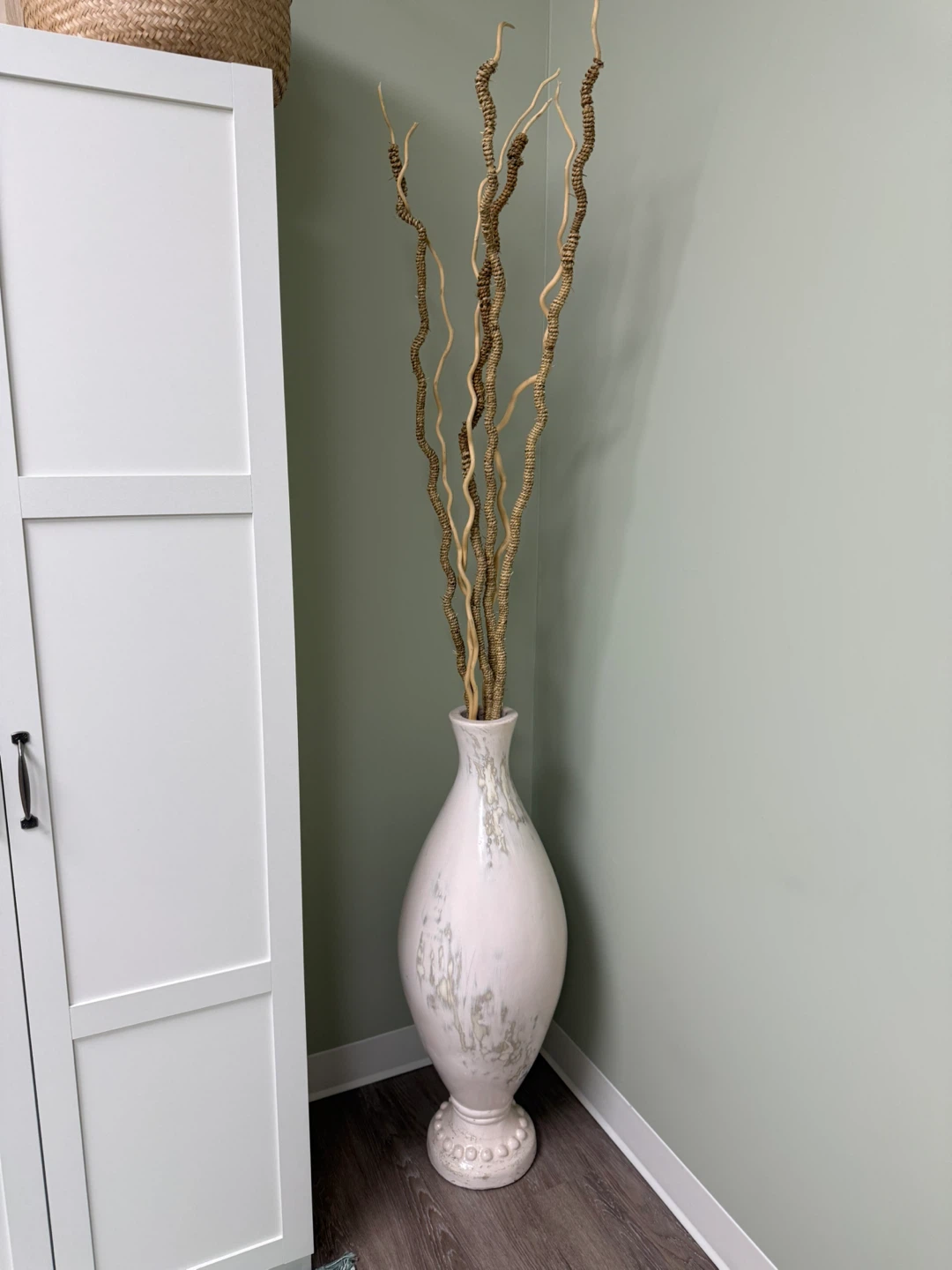 Large Decorative Vase with Natural Branches