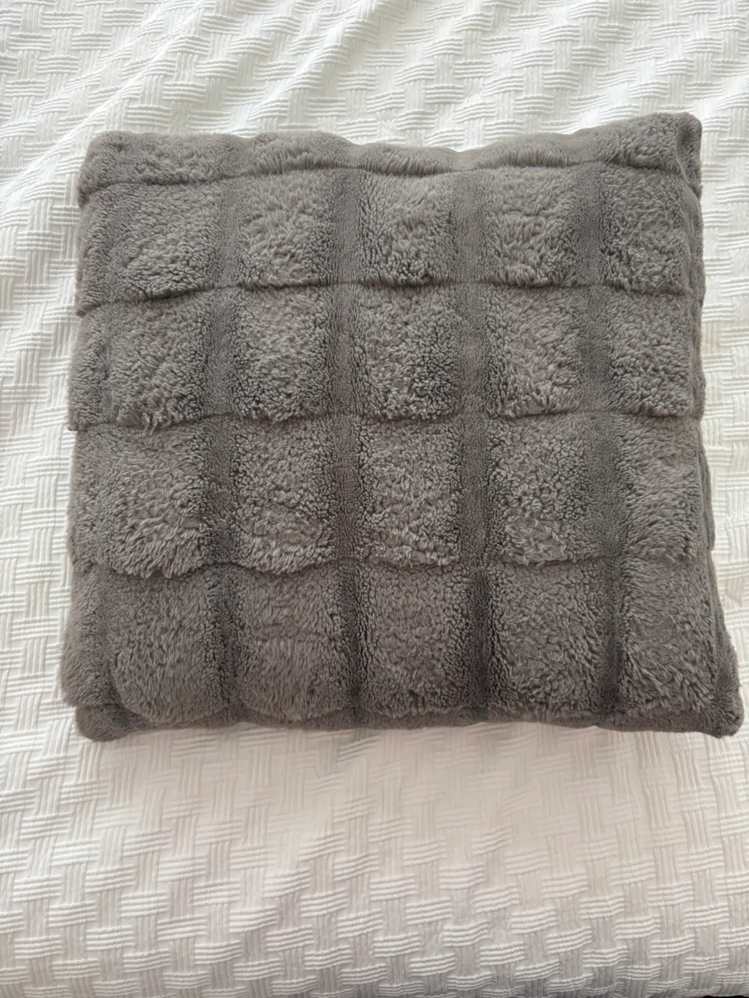 Plush Decorative Throw Pillow - Dark Gray - photo 2