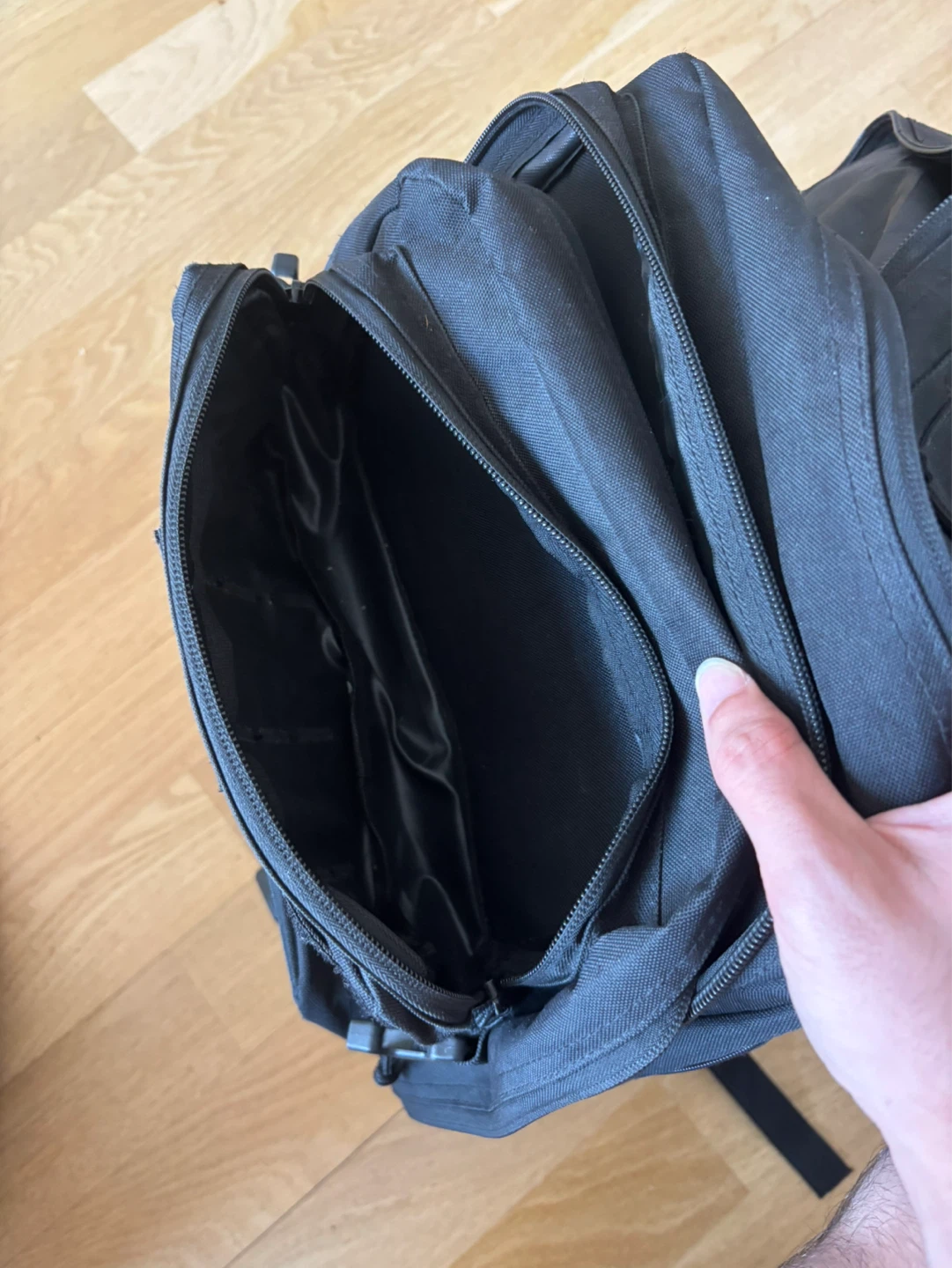 Black Backpack with American Flag Patch - photo 4