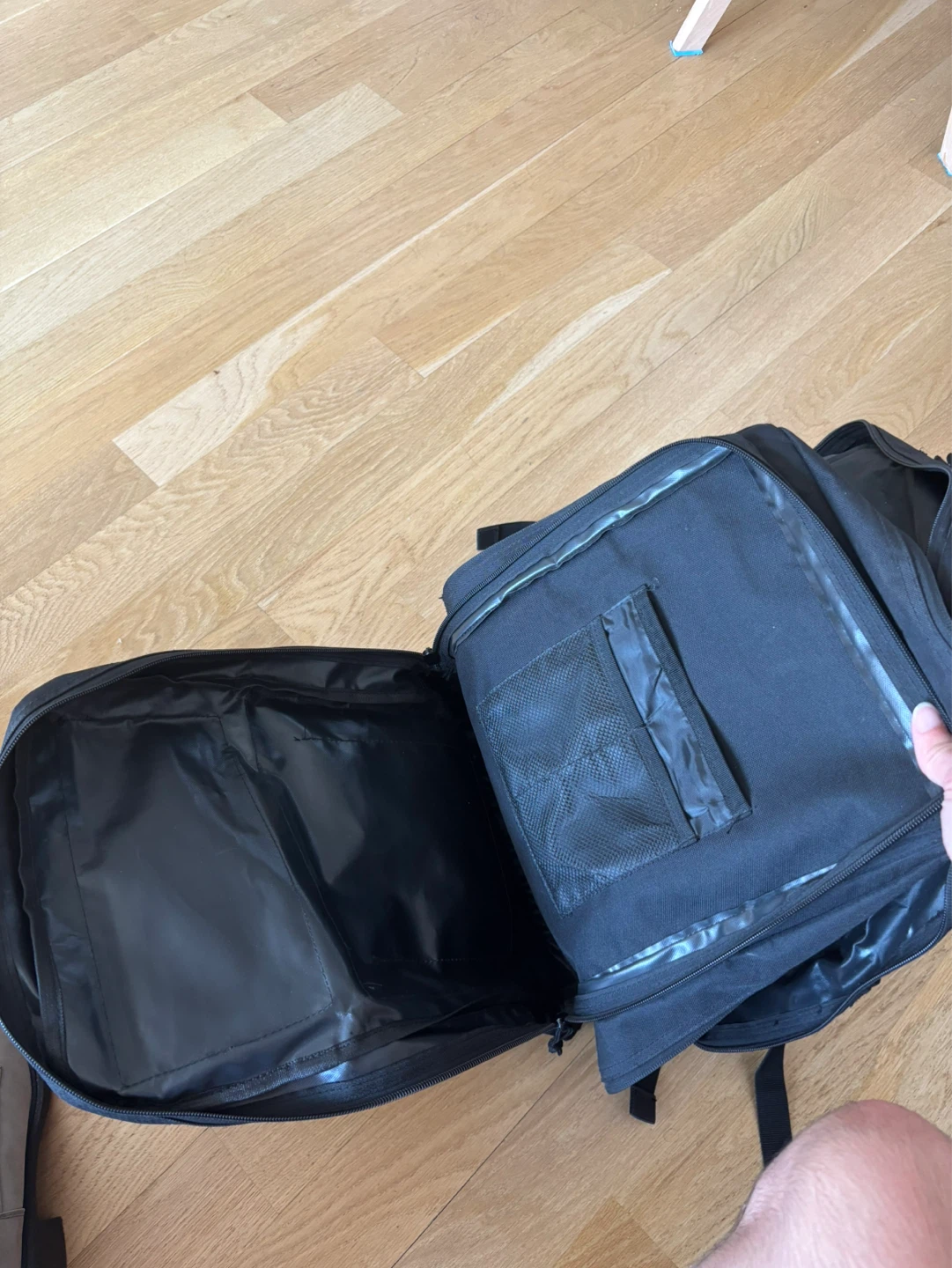 Black Backpack with American Flag Patch - photo 3