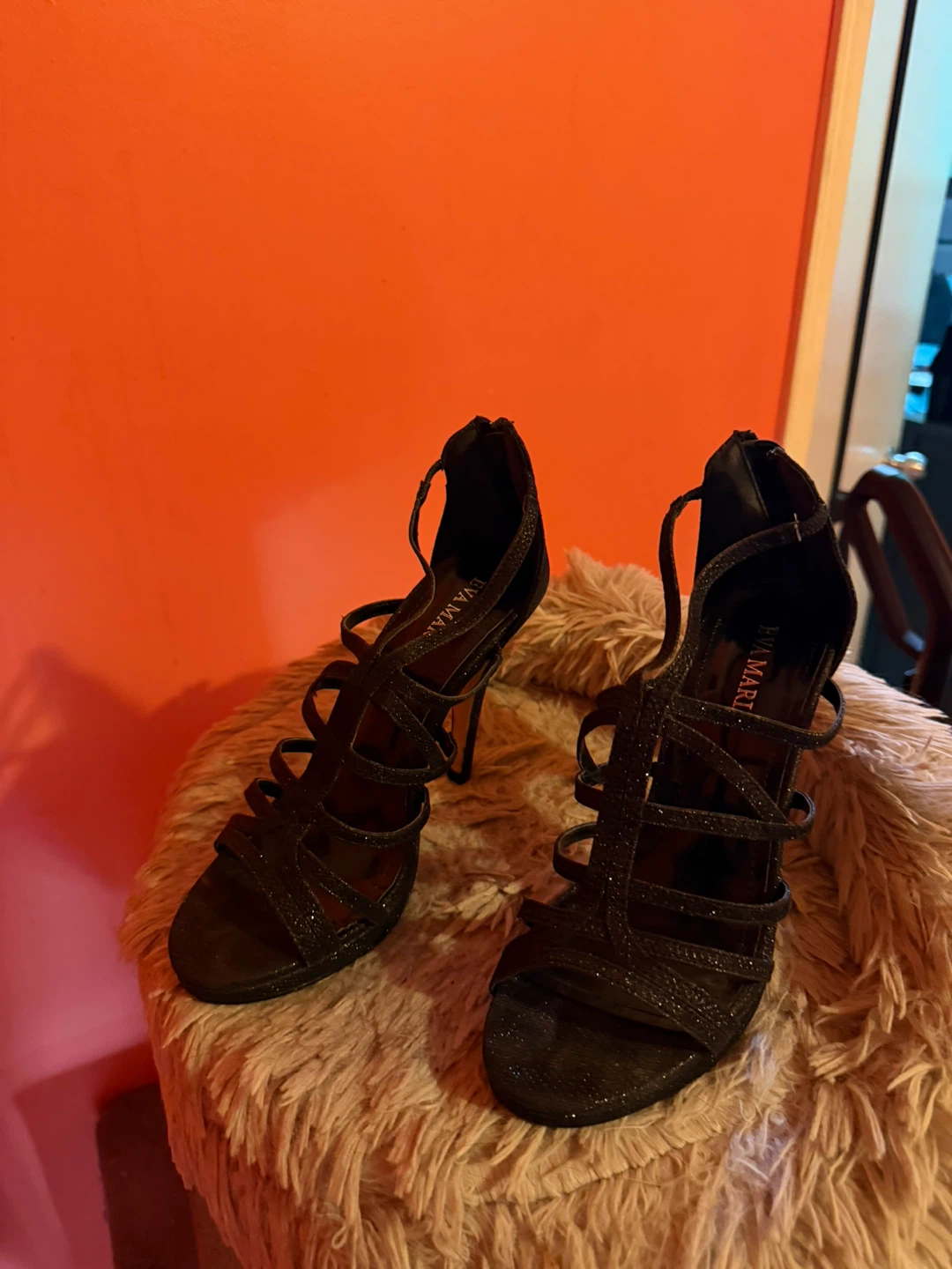 Eva Maria Black Sparkly Strappy Heels - photo 2