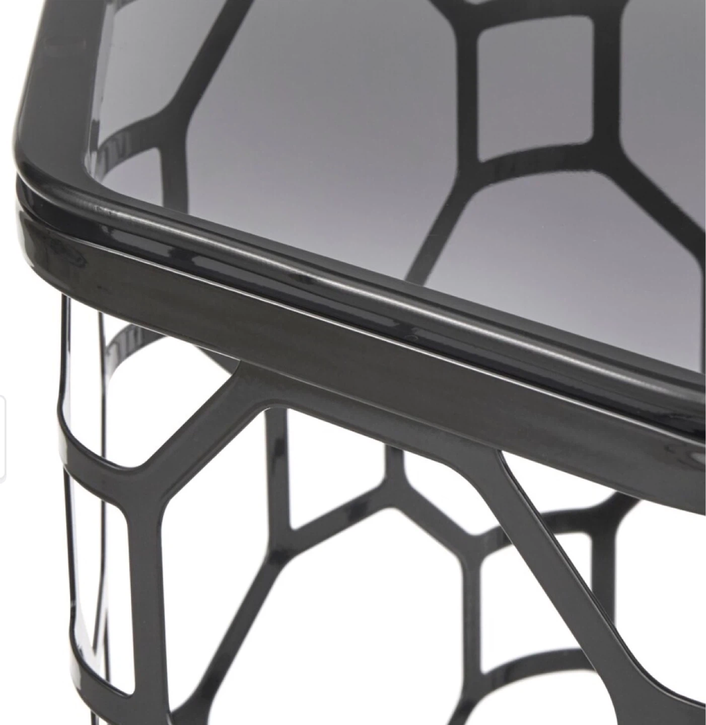 Modern Glam Accent End Table with Glass Top (New) - photo 2