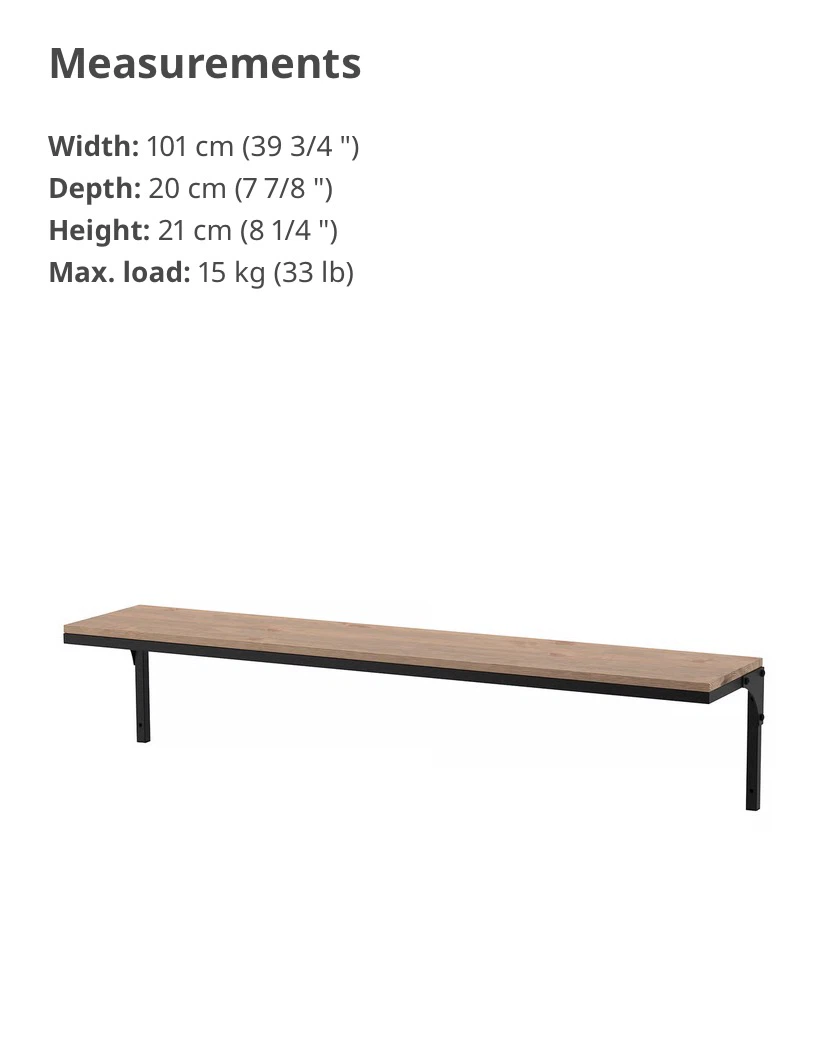 2x IKEA FJALLBO Wall Shelves - photo 3