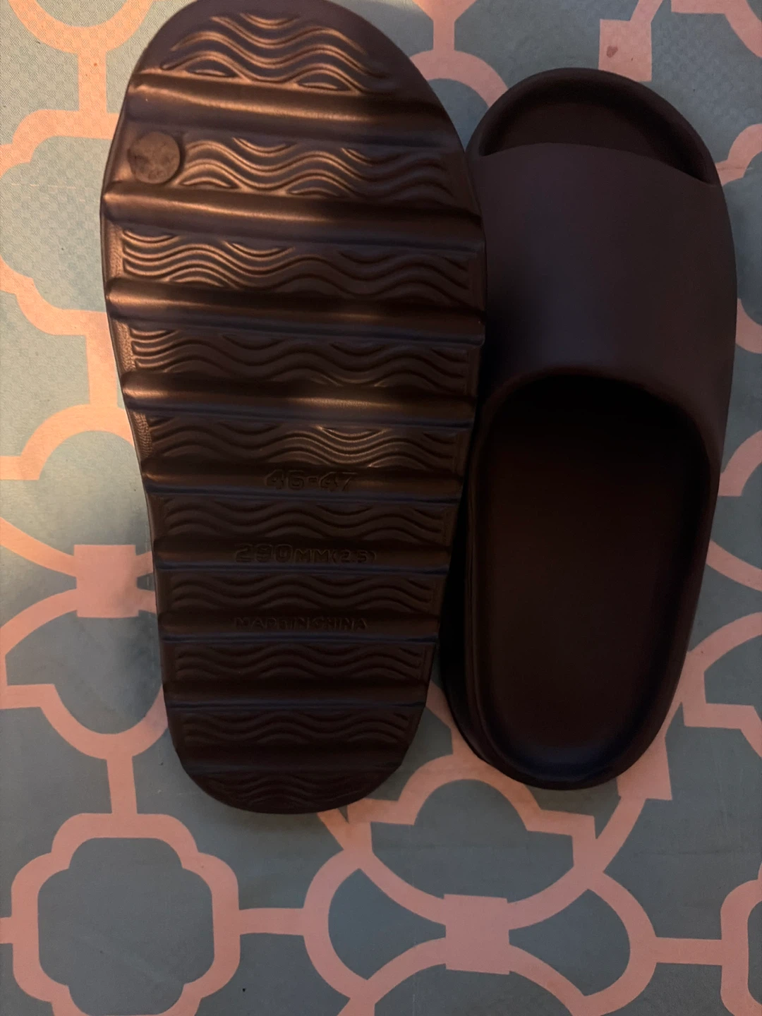 Men's black foam slides - size  12 - photo 2
