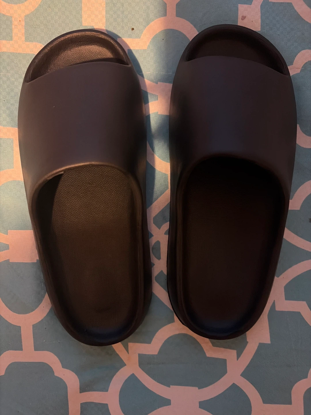Men's black foam slides - size  12