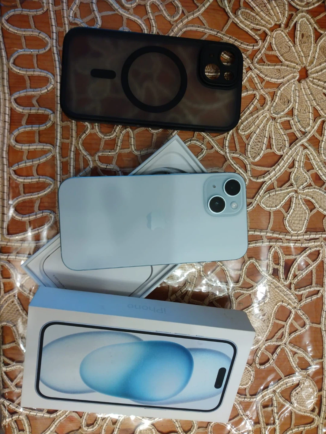 Apple iphone 15 light blue perfect condition 99% battery health