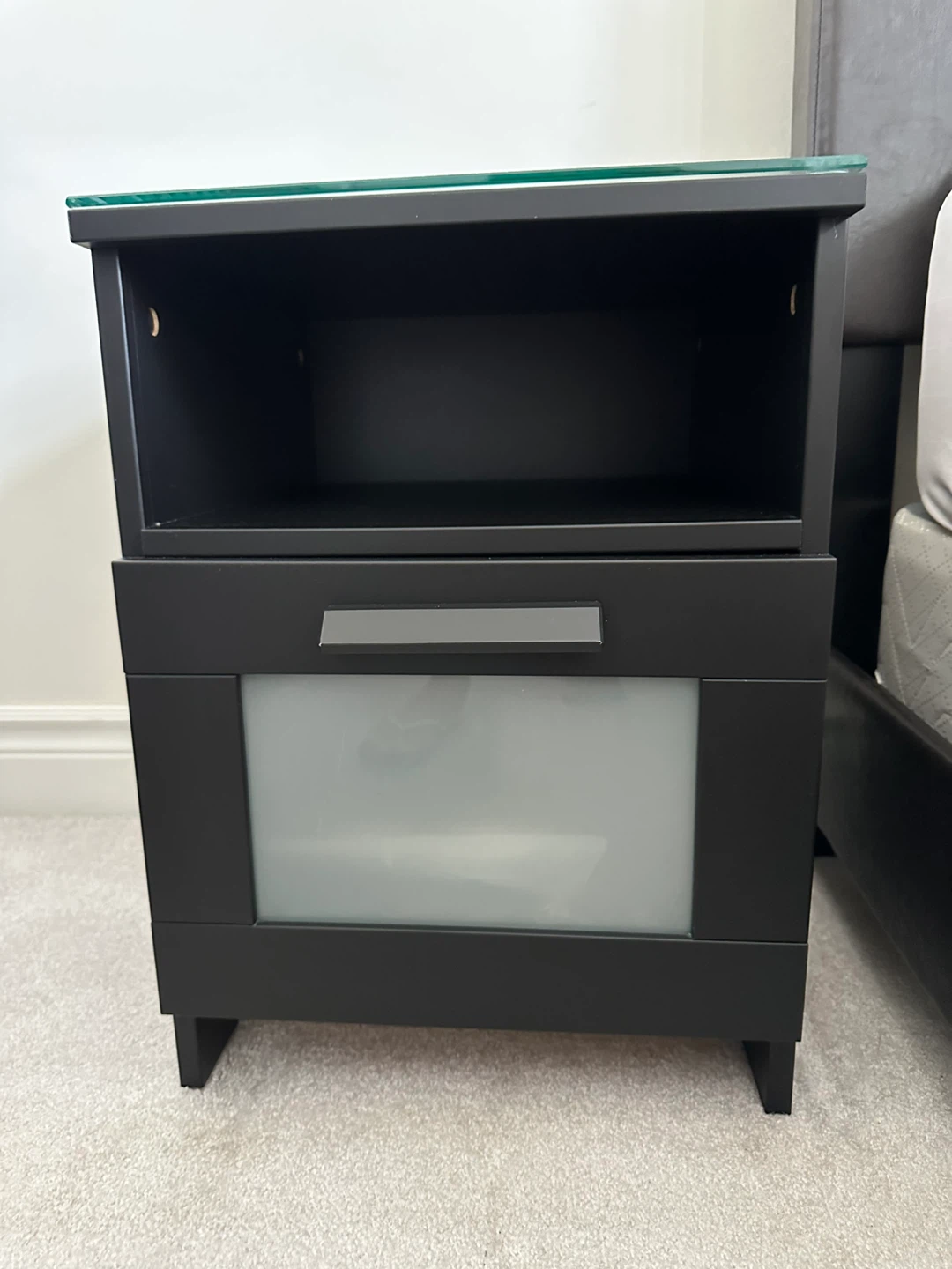 IKEA BRIMNES black nightstand