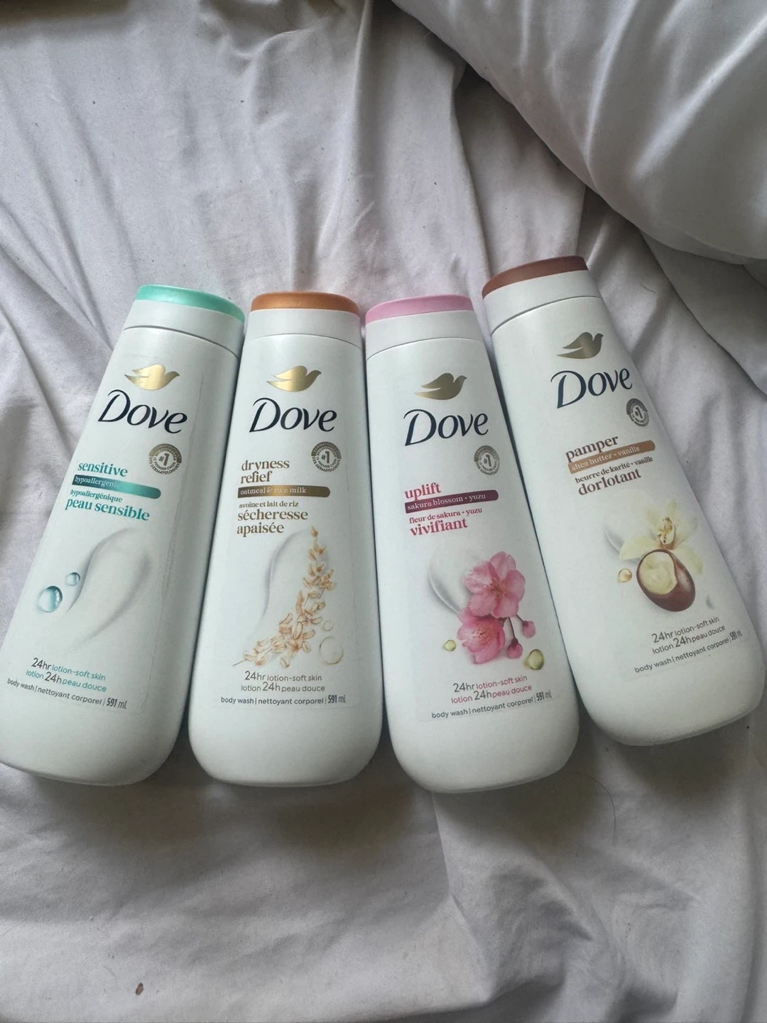 Dove Body Wash Lot - Uplift, Pamper, Sensitive, Dryness Relief