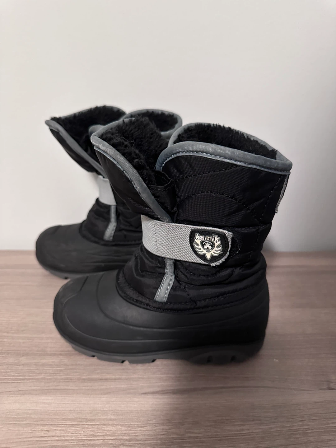 Kamik Black Insulated Snow Boots Kids Size 10