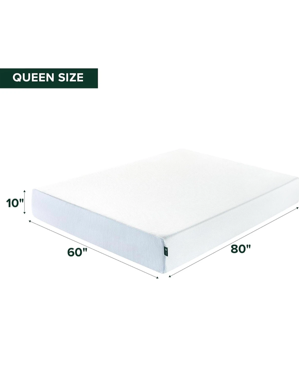 Queen Size Mattress - 10" Thick, 80" L x 60" W