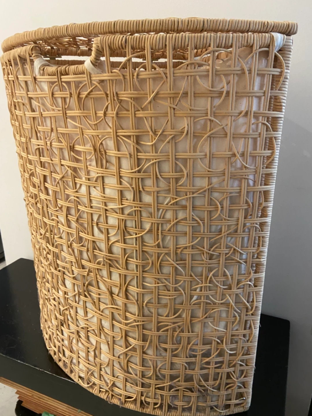 IKEA Wicker basket with lid & lining