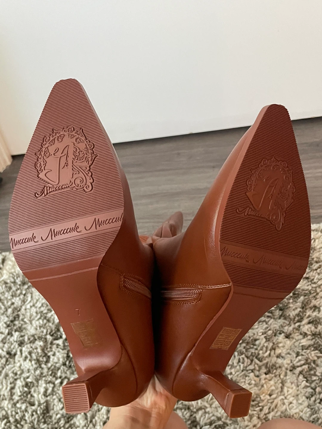 Brown Faux Leather Knee-High Boots - photo 3