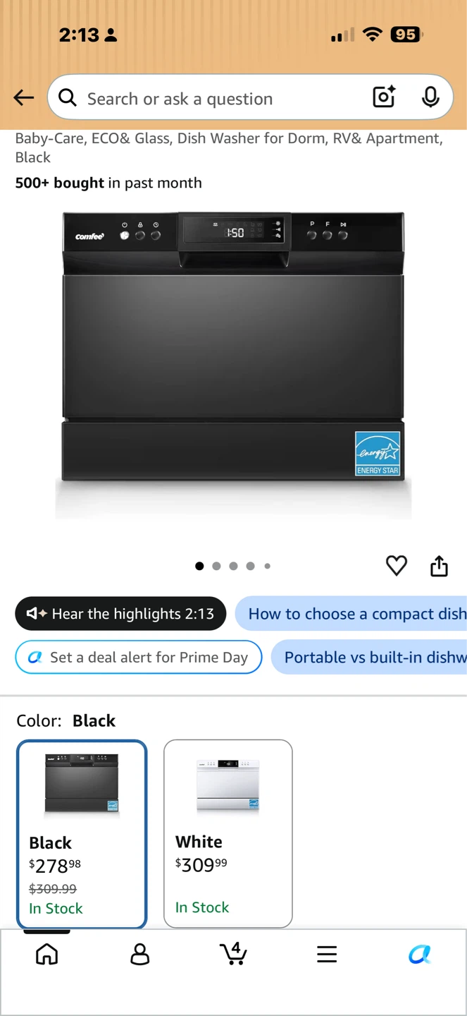 Comfee Countertop Dishwasher