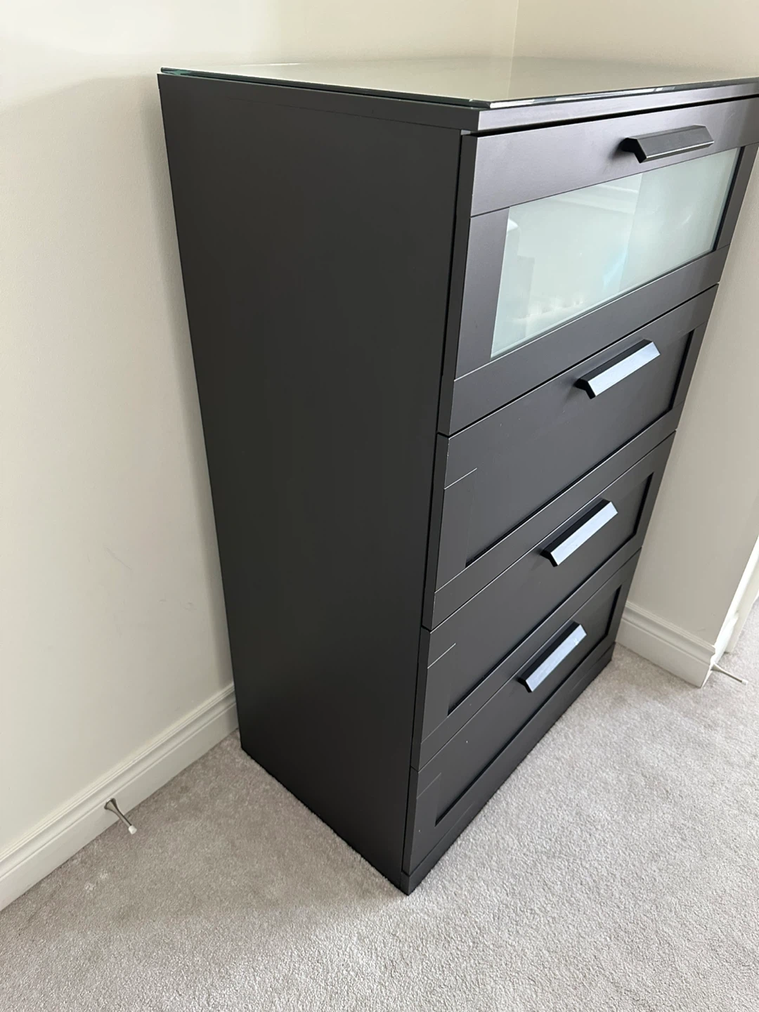 IKEA BRIMNES 4 drawer black chest - photo 5