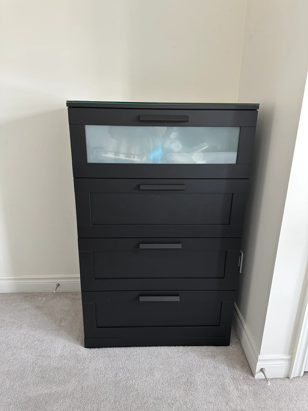 IKEA BRIMNES 4 drawer black chest