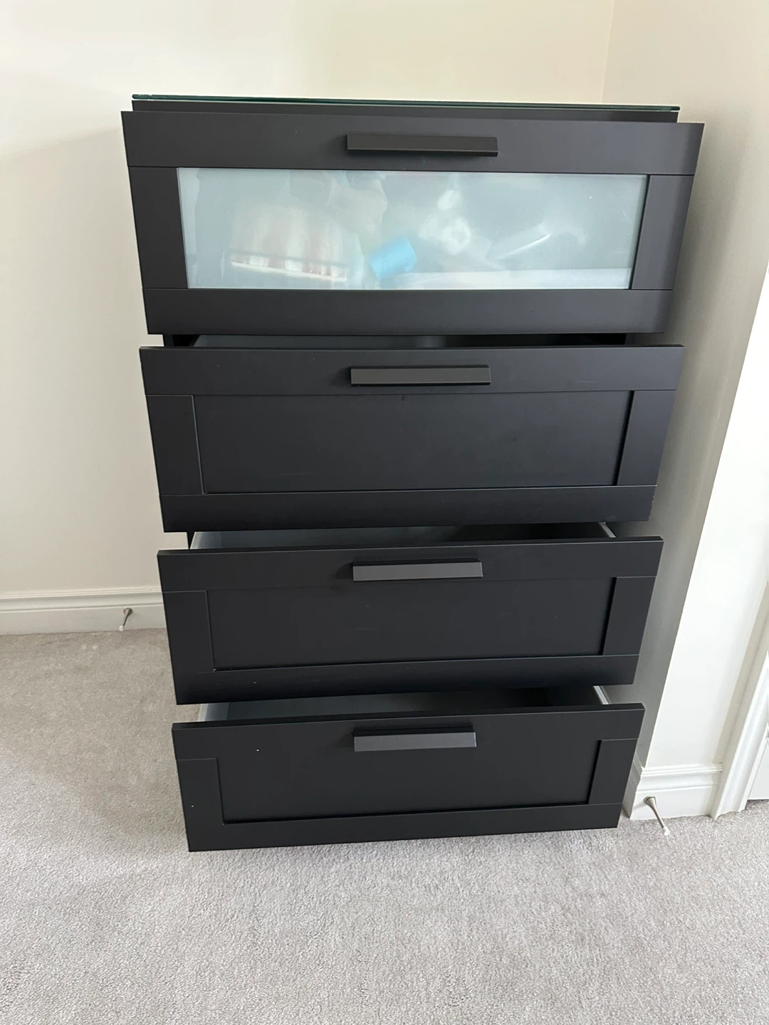 IKEA BRIMNES 4 drawer black chest - photo 4