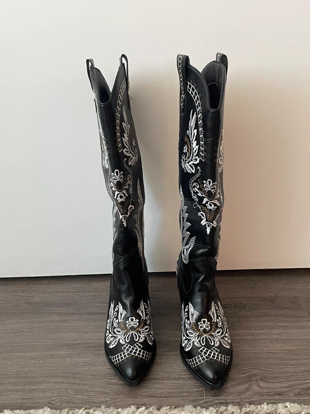 Black Embroidered Western Boots - photo 3