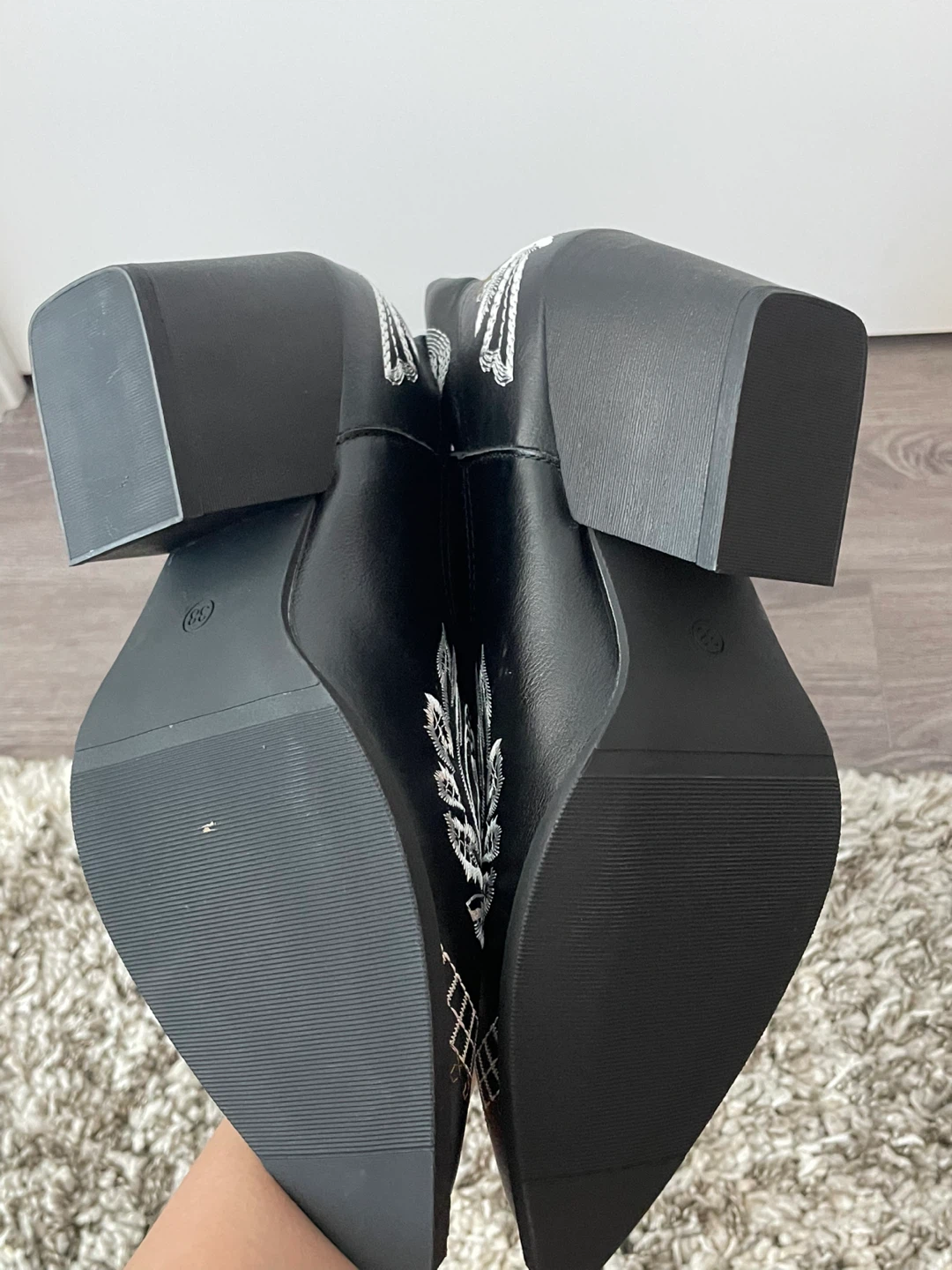 Black Embroidered Western Boots - photo 4