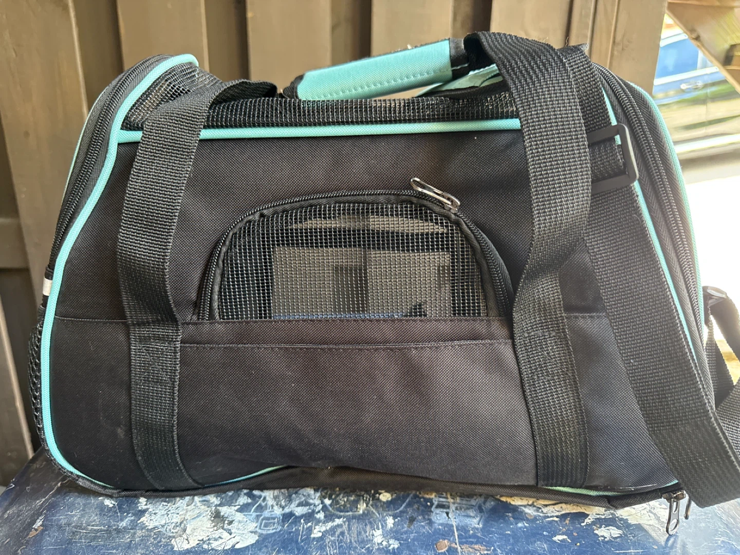 Everyday Pet Carrier - Small/Medium - Black w/ Teal Trim - photo 3