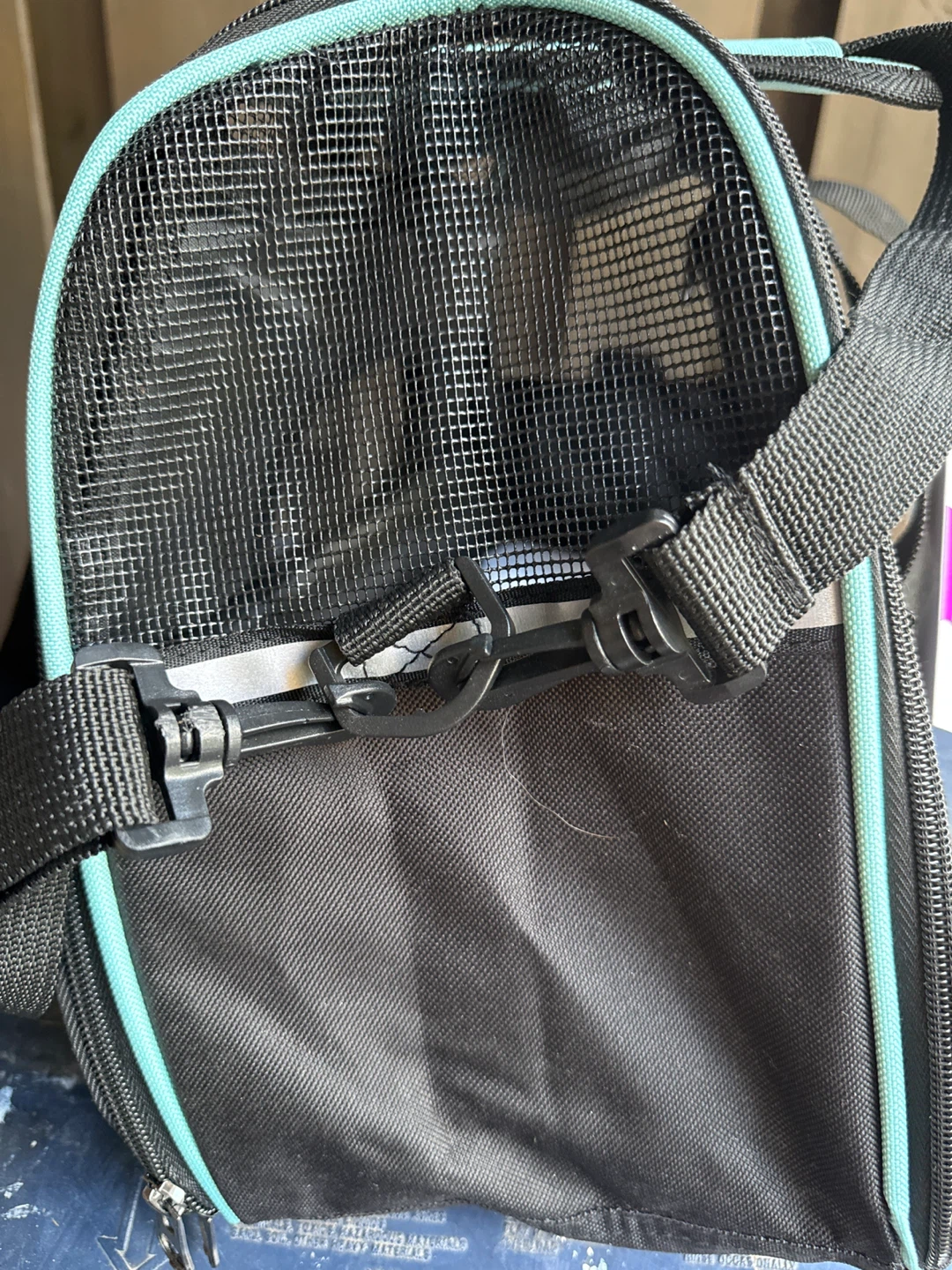 Everyday Pet Carrier - Small/Medium - Black w/ Teal Trim - photo 2