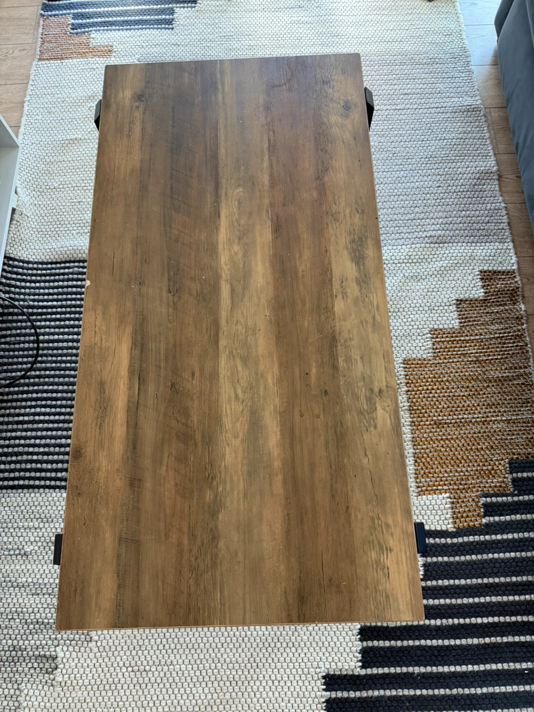 Wood Coffee Table with Metal Legs