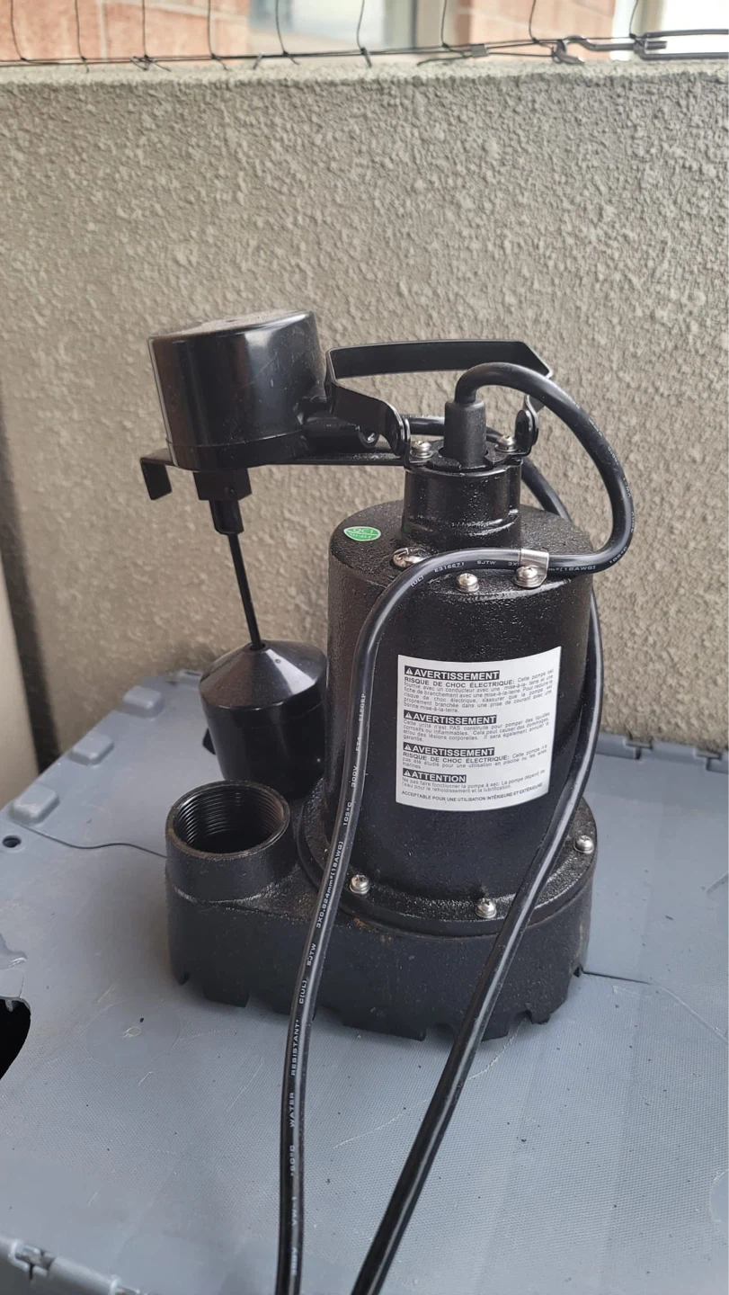 Dayton Sink Pump System 12F738 with black hard box