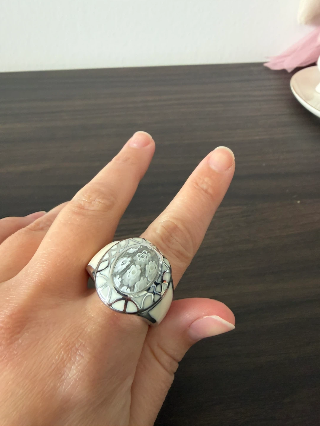 Spikes Stainless Steel Engraved Ring Size 11.5 - photo 2