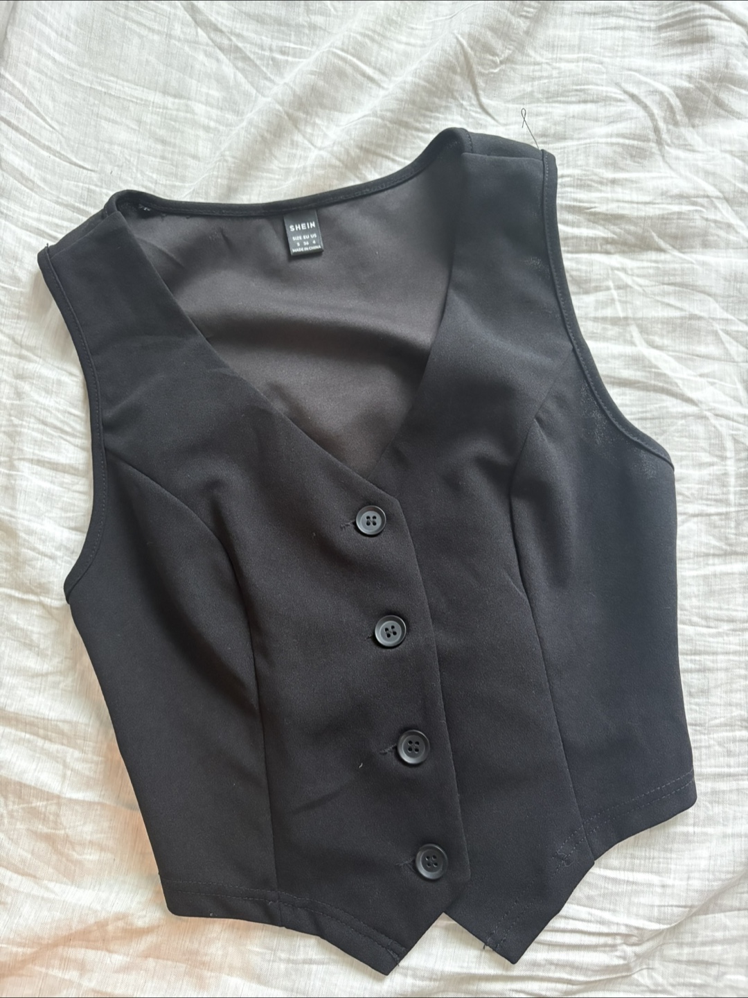 SHEIN Black Button-Up Vest - photo 2