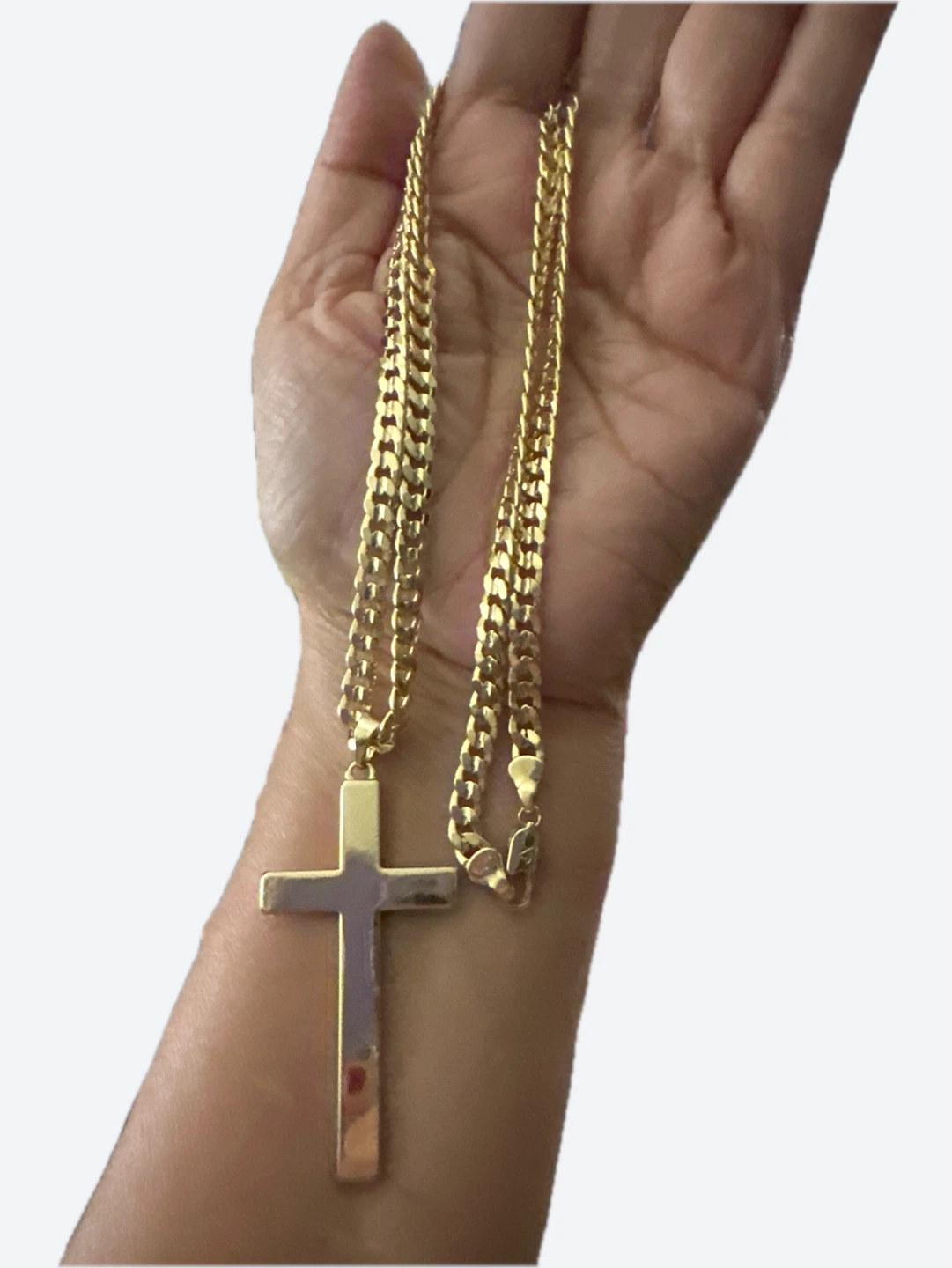 14kGold laminated Cross Necklace with Chain