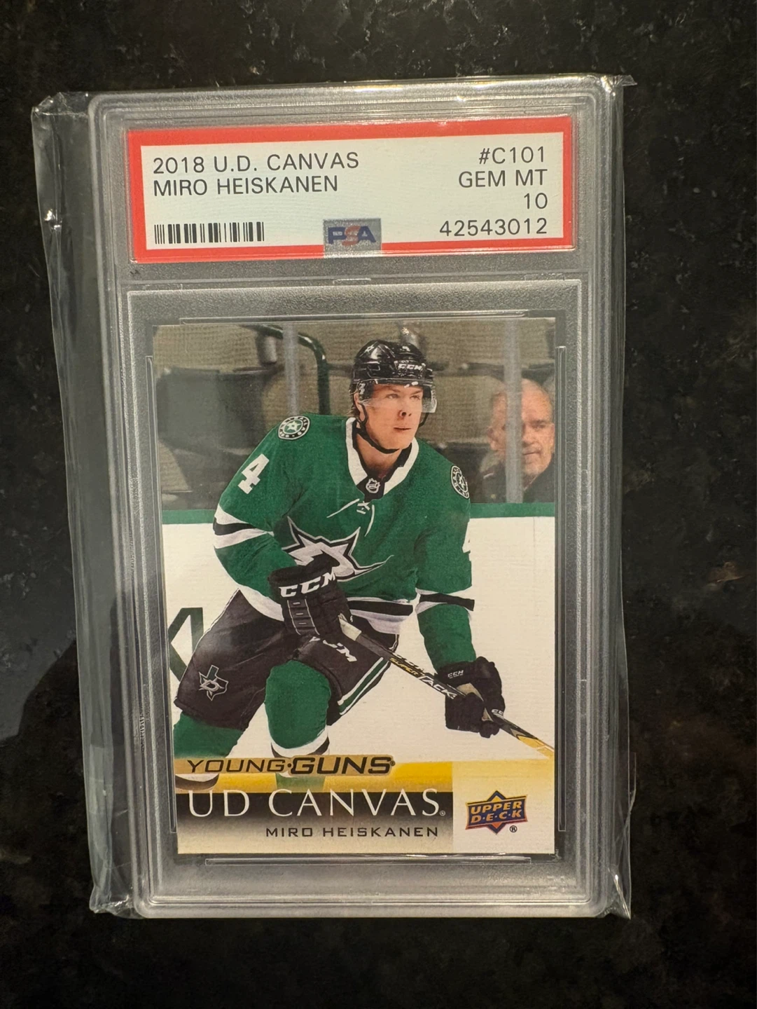 Miro Heiskanen UD Canvas Young Guns Rookie Card PSA 10
