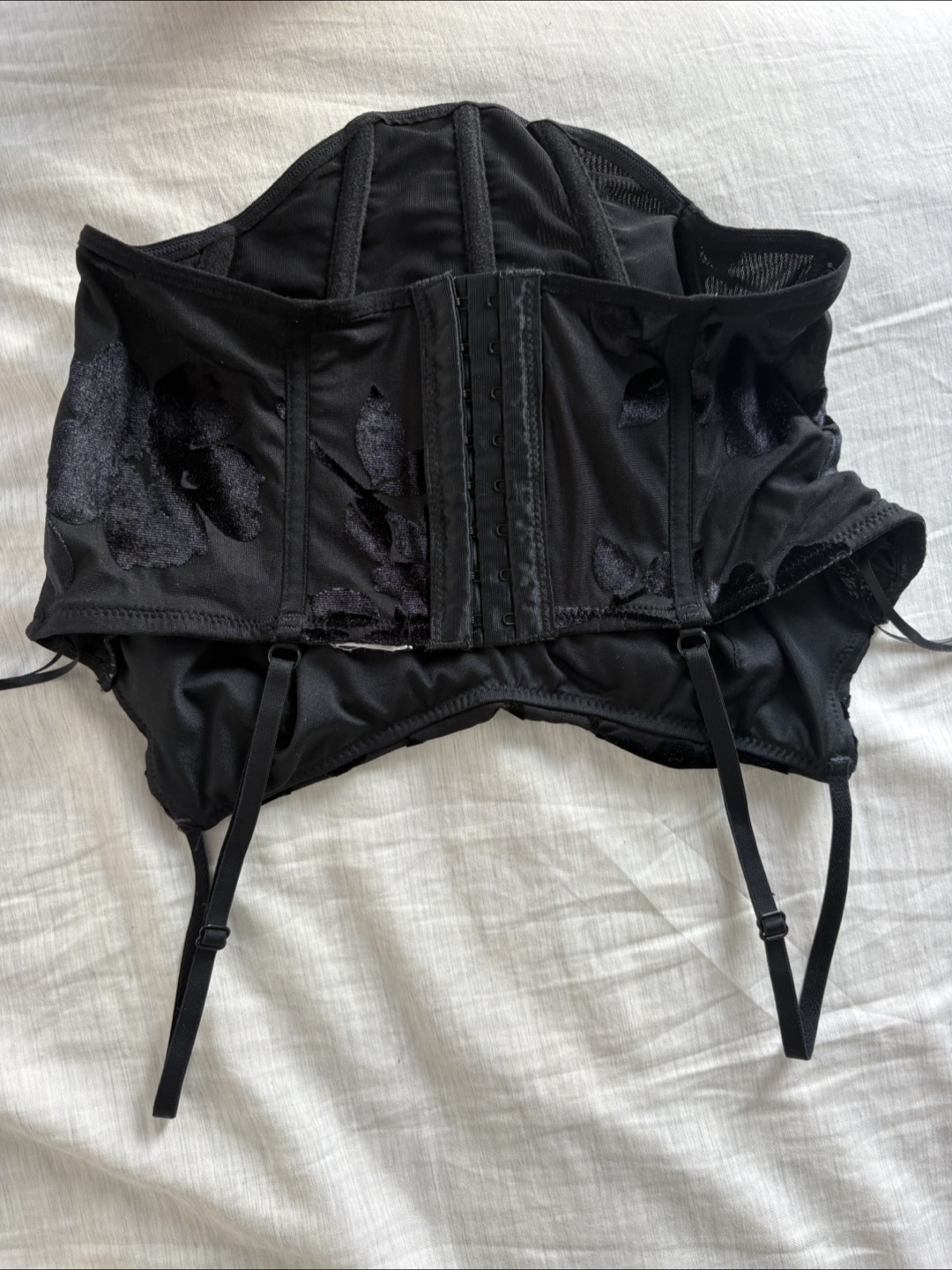 Black floral corset top - photo 3