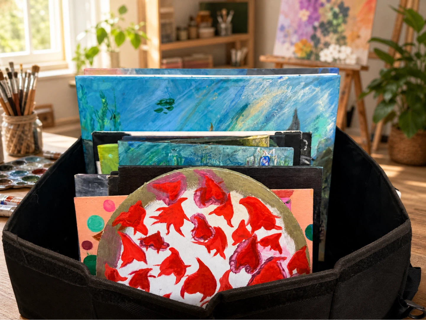 30 Different Canvas + Art Supplies Organizer Bag