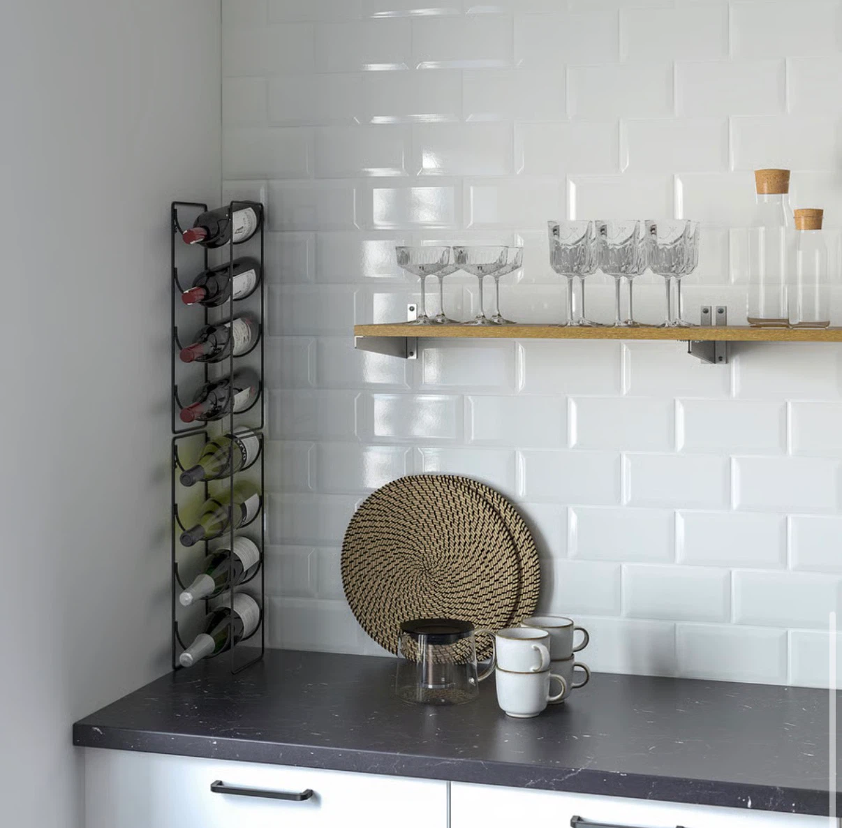 IKEA Black Metal Wine Rack - photo 2
