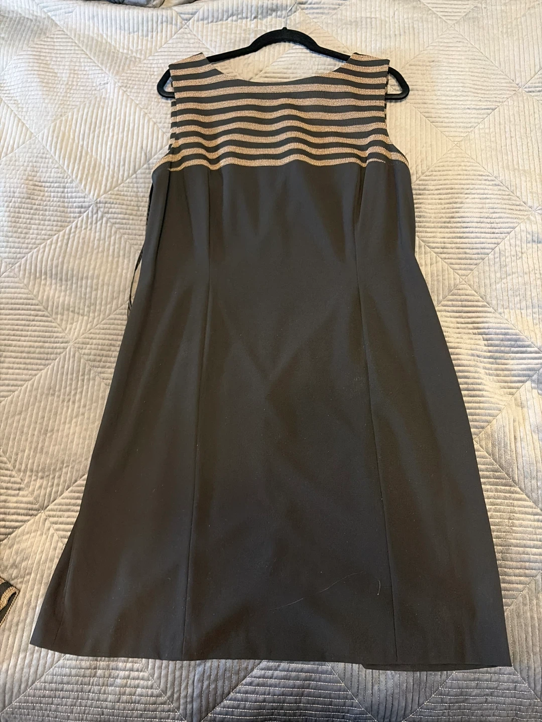 BRAND NEW Black & Gold Striped Dress with striped jacket - photo 2