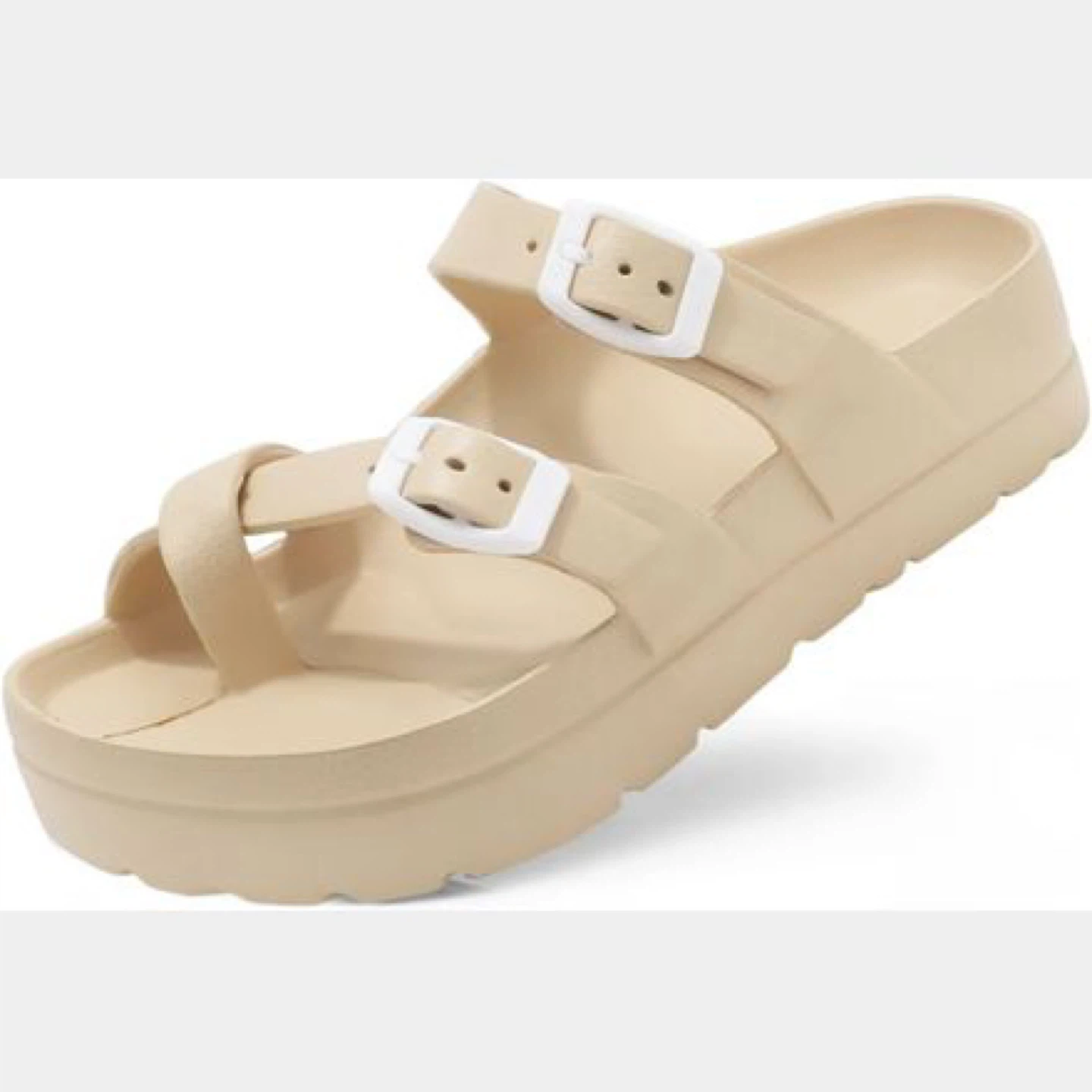 Women's Beige Platform Sandals