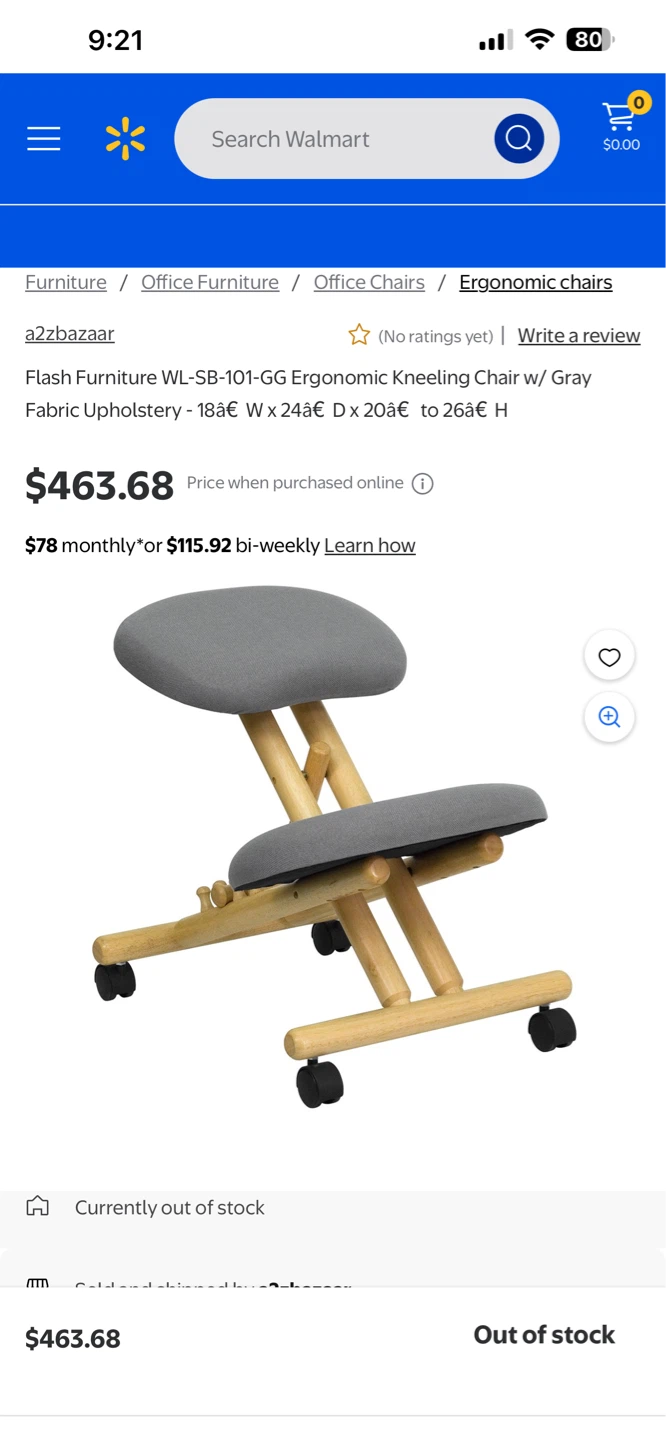 Kneeling Chair with Wooden Frame - photo 4