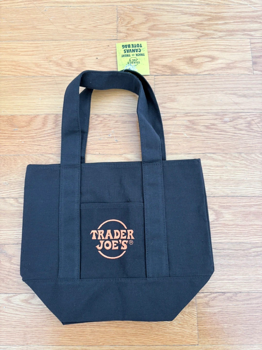 Trader Joe's Black Canvas Tote Bag