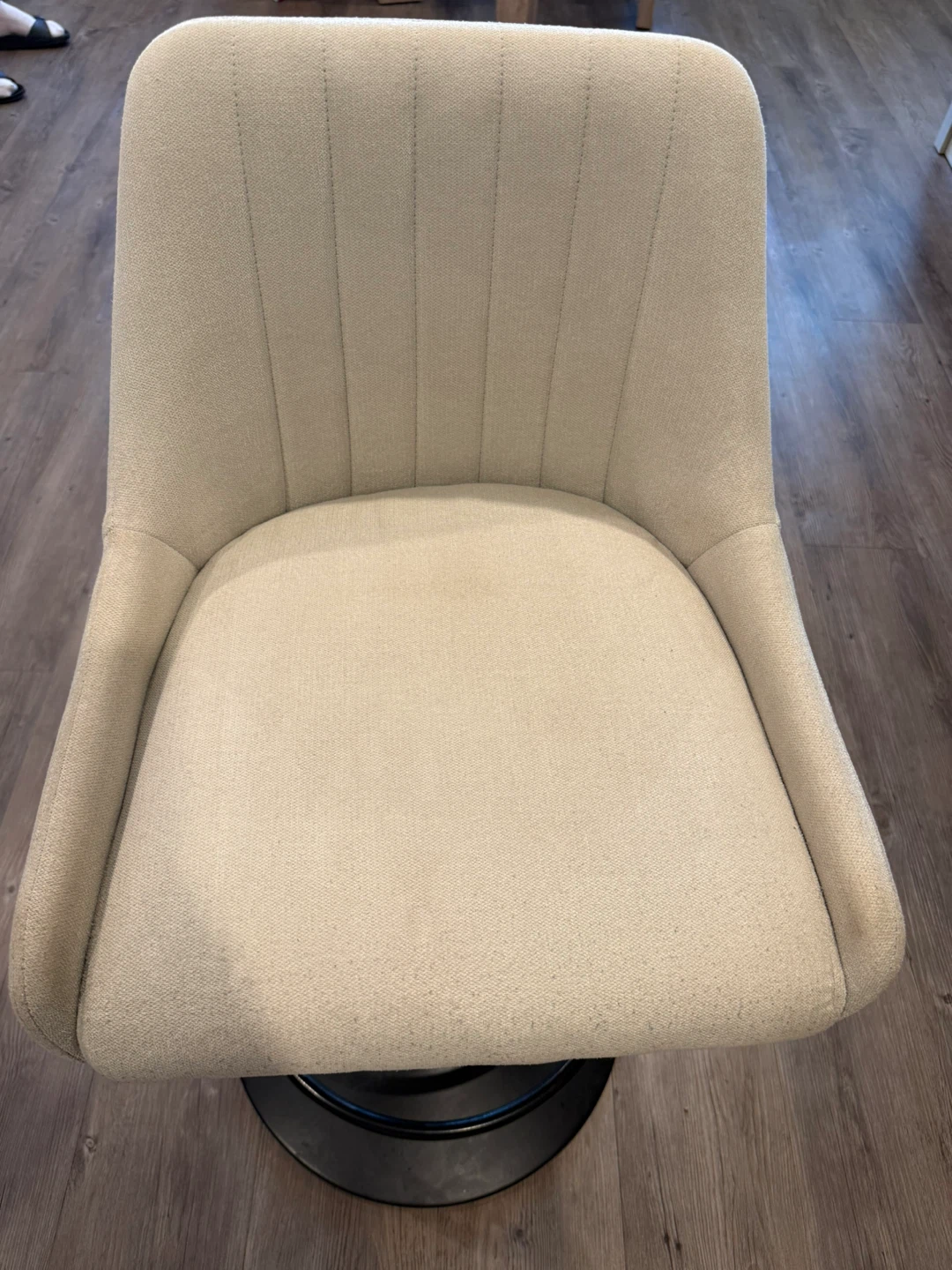 Cream Upholstered Swivel Bar Stool - photo 4