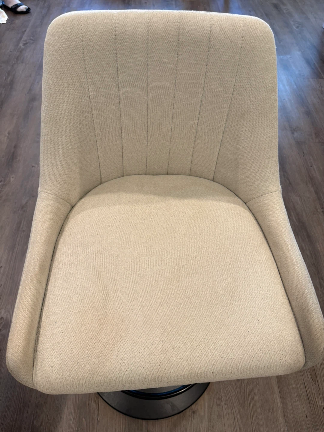 Cream Upholstered Swivel Bar Stool - photo 3