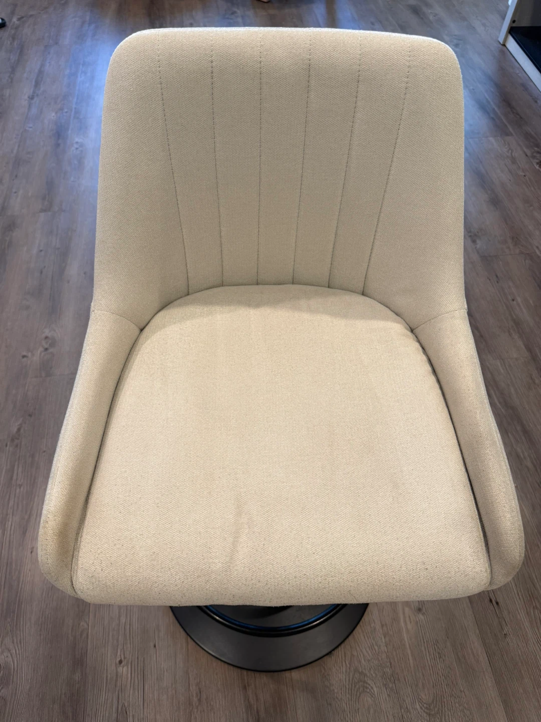 Cream Upholstered Swivel Bar Stool - photo 2
