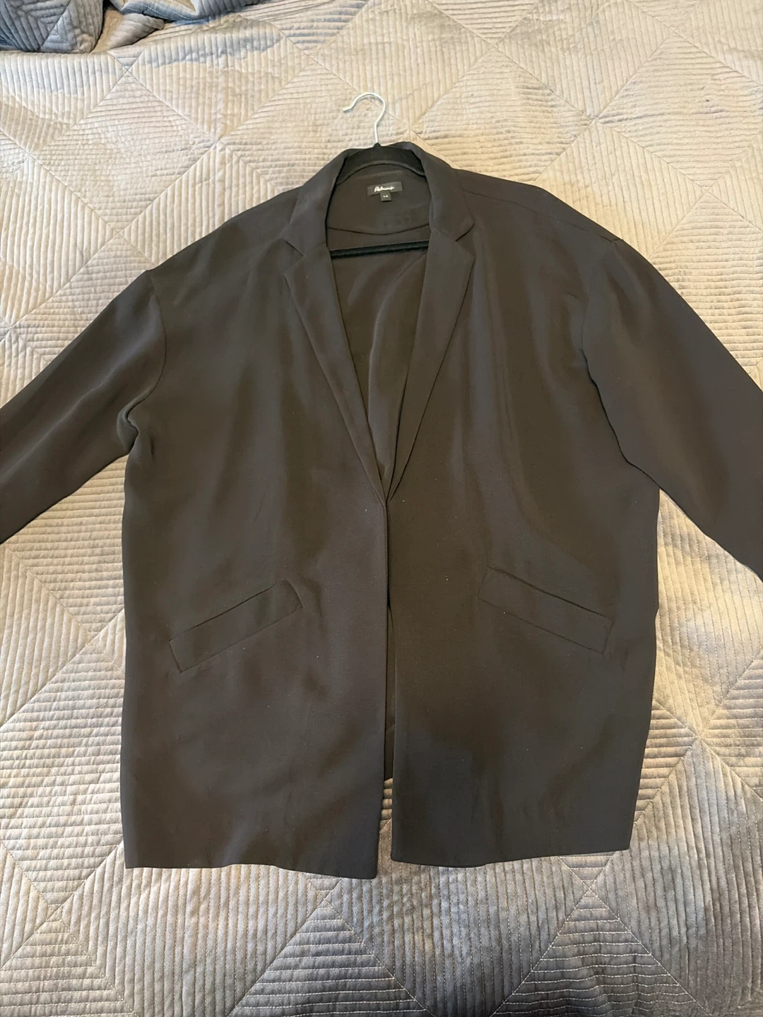 Black Open-Front Blazer Jacket