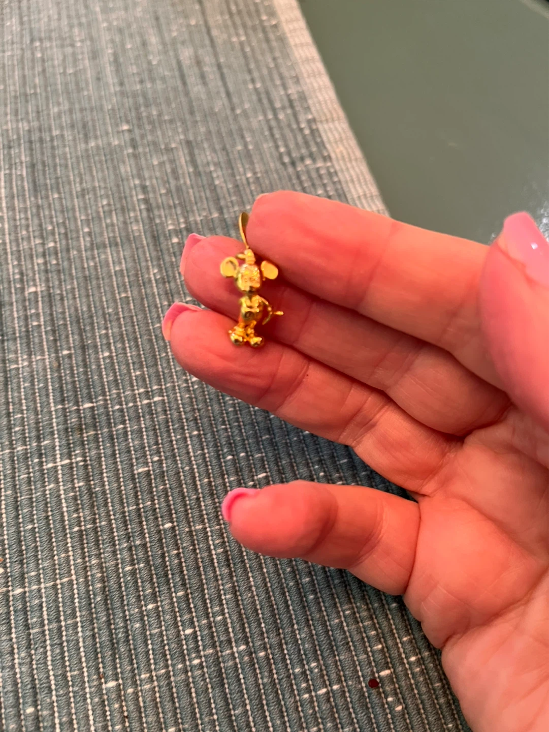 Gold-tone Mickey Mouse Charm Pendant