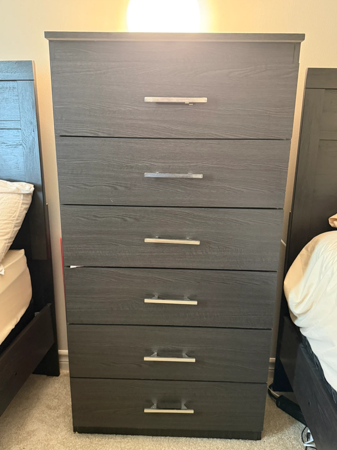 Dark Wood 6-Drawer Dresser