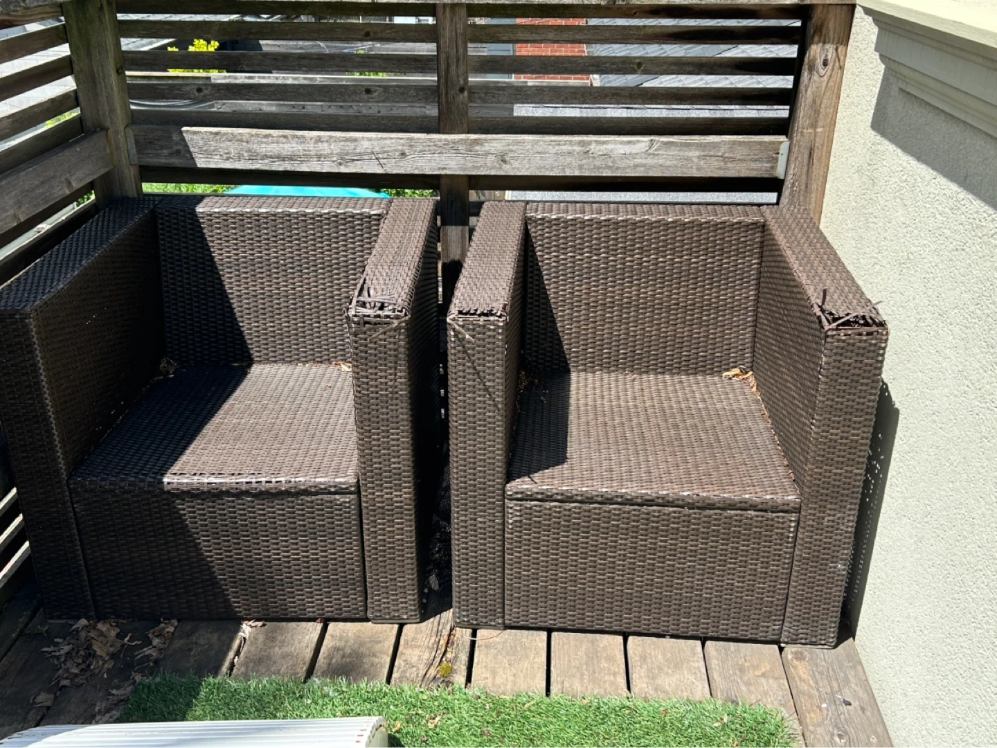 Brown Wicker Patio Chairs