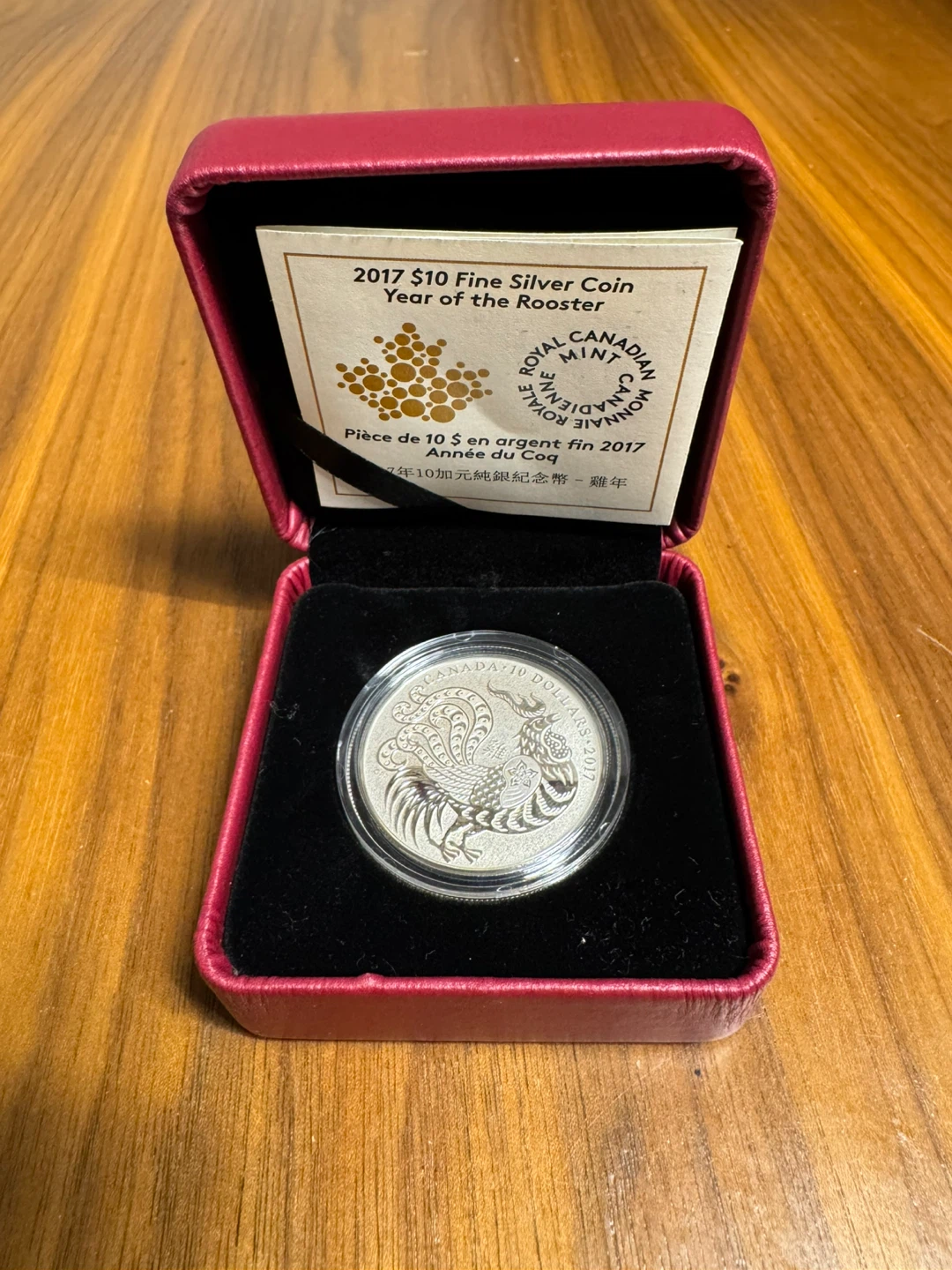 2017 $10 Fine Silver Coin - Year of the Rooster