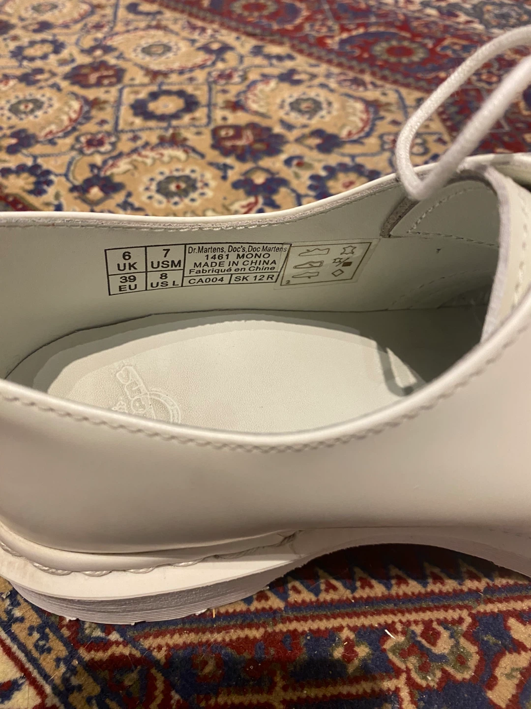 Dr. Martens 1461 Mono White Leather Oxford Shoes - photo 4